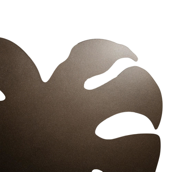 Applique foglia monstera marrone da parete